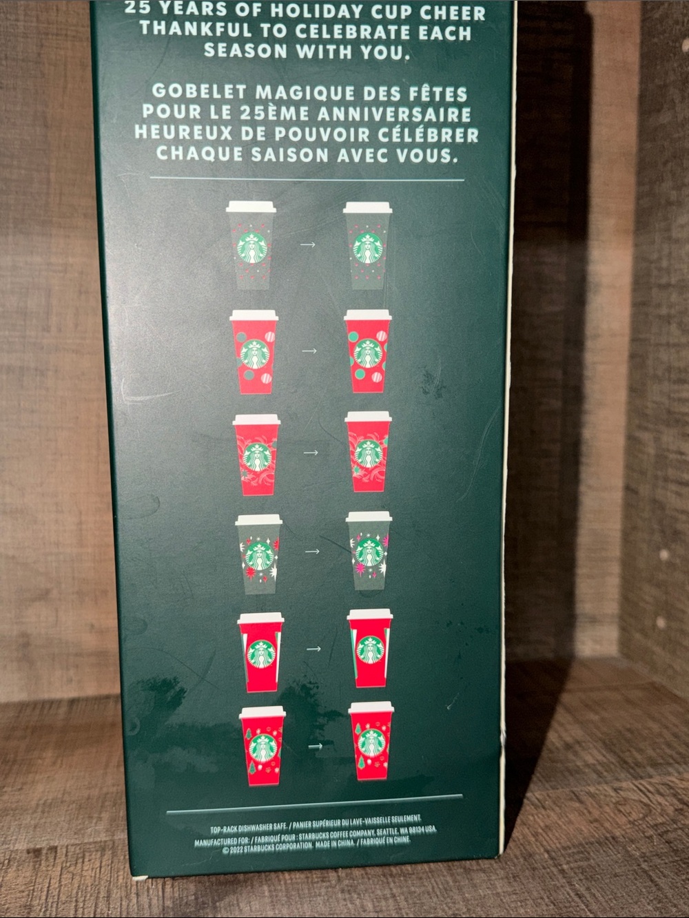 Starbucks 2022 25 year holiday cup cheer six piece color changing hot cups NIB - Picture 4 of 7